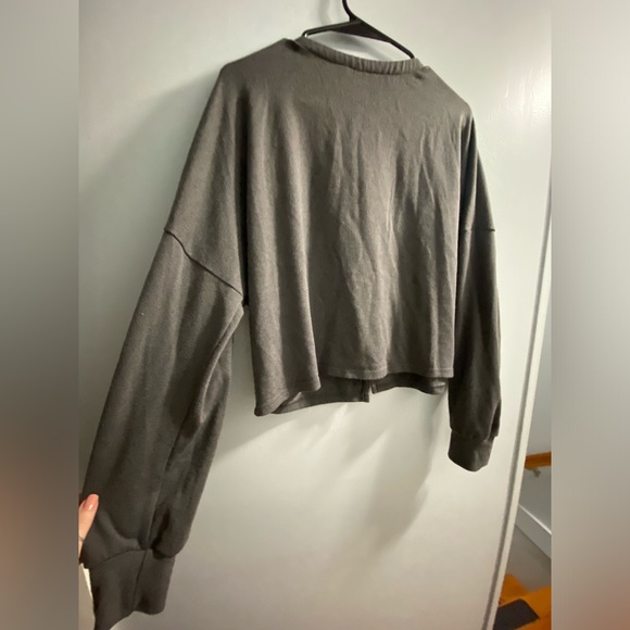 Cropped Gray Cardigan - Picture 2 of 3